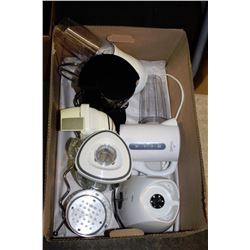 BOX W/BULLET BLENDER, COFFEE MAKER,