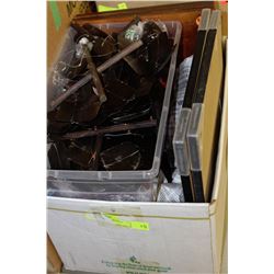 BOX OF WIND CHIMES, PICTURES ETC...