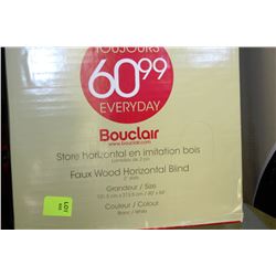 WHITE FAUX WOOD BLINDS - 40" X 84"