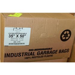 CASE OF INDUSTRIAL GARBAGE BAGS - 35"X50"