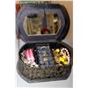 Image 1 : JUSTFER JEWELS BLACK+GOLD JEWELLERY CASE W/ CONTEN