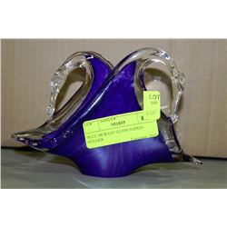BLUE MURANO GLASS NAPKIN HOLDER