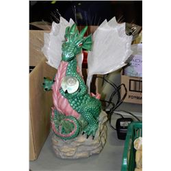 LARGE ANIMATED DRAGON W/ FIBER OPTIC WINGS