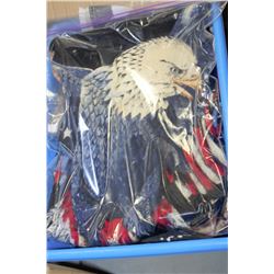 BOX W/10 FLAGS AND WALL BANNERS - INCL.