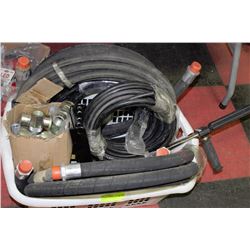 BOX OF MISC. HYDRAULIC ITEMS