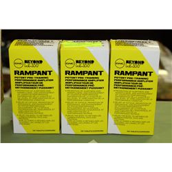 3 BOTTLES OF BEYOND RAW RAMPANT POTENT