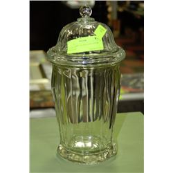 1930'S CANDY GLASS CONTAINER WITH LID