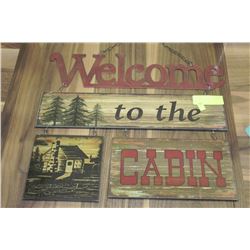 WELCOME TO THE CABIN HANGING DOOR SIGN