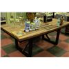Image 1 : RUSTIC STYLE WOOD KITCHEN TABLE WITH LEAF