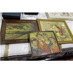 THREE VINTAGE PICTURES