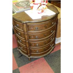 SMALLER HALF MOON DRESSER, MINOR SCRATCHES