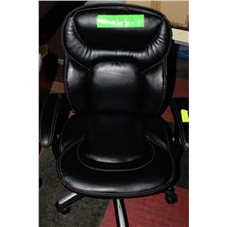 LEATHER HYDRAULIC LIFT OFFICE CHAIR