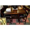 Image 1 : WOODEN BAR HEIGHT TABLE WITH 4 STOOLS