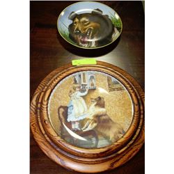 TWO COLLECTIBLE 'COLLIE' PLATES