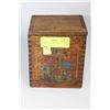 Image 1 : ANTIQUE WOODEN BOX WITH COINS