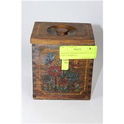 ANTIQUE WOODEN BOX INCLUDING EARLY MARBLES