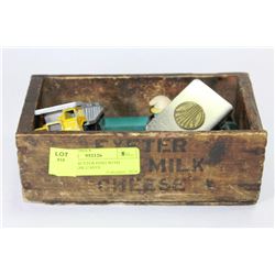 VINTAGE CHEESE MOLD DISH WITH VINTAGE DIE CASTS