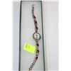 Image 1 : LADIES VANITY FAIR WATCH W/ RED GARNET STONES