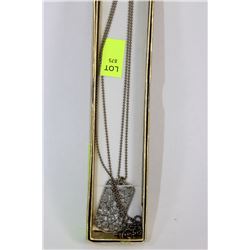 .925 STERLING SILVER CHAIN W/ PENDANT - 36"