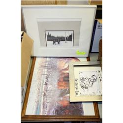 THREE COLLECTIBLE PRINTS INCLUDING A SIGNED AND
