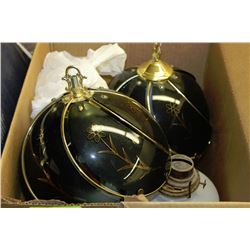 PAIR OF TOUCH LAMPS, OIL LAMP &  DECORATIVE BOAT