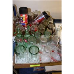 FLAT OF ASSORTED COCA-COLA COLLECTIBLE GLASSES X2
