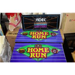 THREE VIDEO LOTTERY SIGNS
