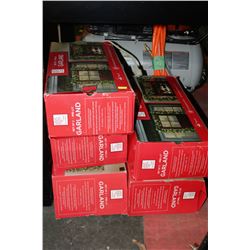 5 BOXES WITH 2 SETS OF PRELIT GARLAND