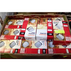 BOX OF SYLVANIA 60 WATT LIGHT BULBS