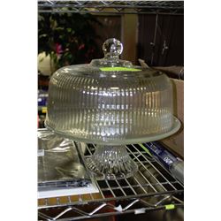 GLASS CAKEDISH WITH LID