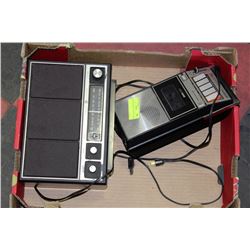 FLAT WITH VINTAGE RADIO AND CASSETTE PLAYER