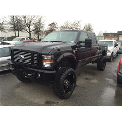 2008 FORD F-350 HARLEY DAVIDSON, 4 DOOR PU, BLACK , VIN # 1FTWW31R08EC70027