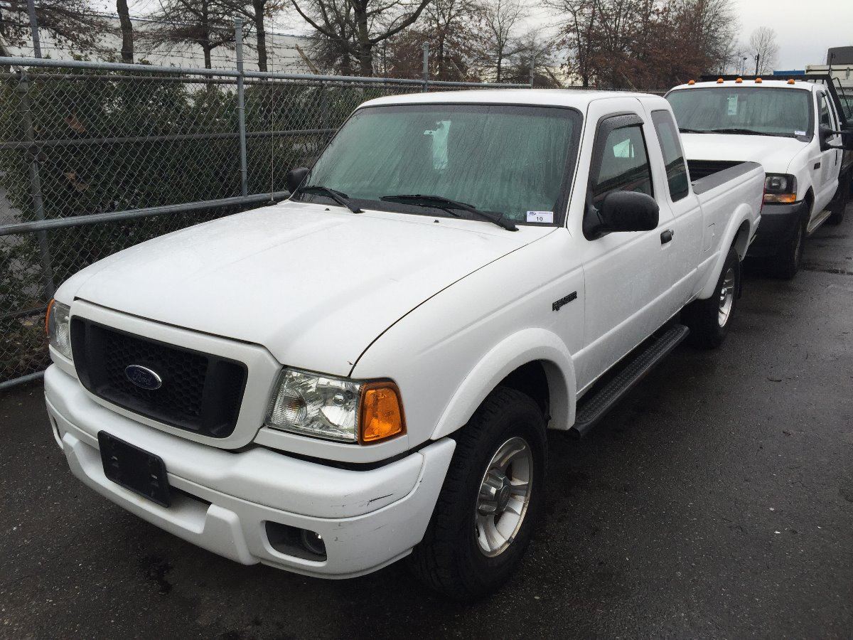 2004 FORD RANGER, 2 DOOR PU, WHITE, VIN # 1FTYR44UX4PB58081