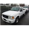 Image 1 : 2004 FORD RANGER, 2 DOOR PU, WHITE, VIN # 1FTYR44UX4PB58081