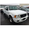 Image 2 : 2004 FORD RANGER, 2 DOOR PU, WHITE, VIN # 1FTYR44UX4PB58081