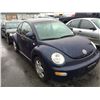 Image 2 : 2000 VOLKSWAGEN BEETLE, 2 DOOR HATCHBACK, BLUE, VIN # 3VWCA21C4YM423944