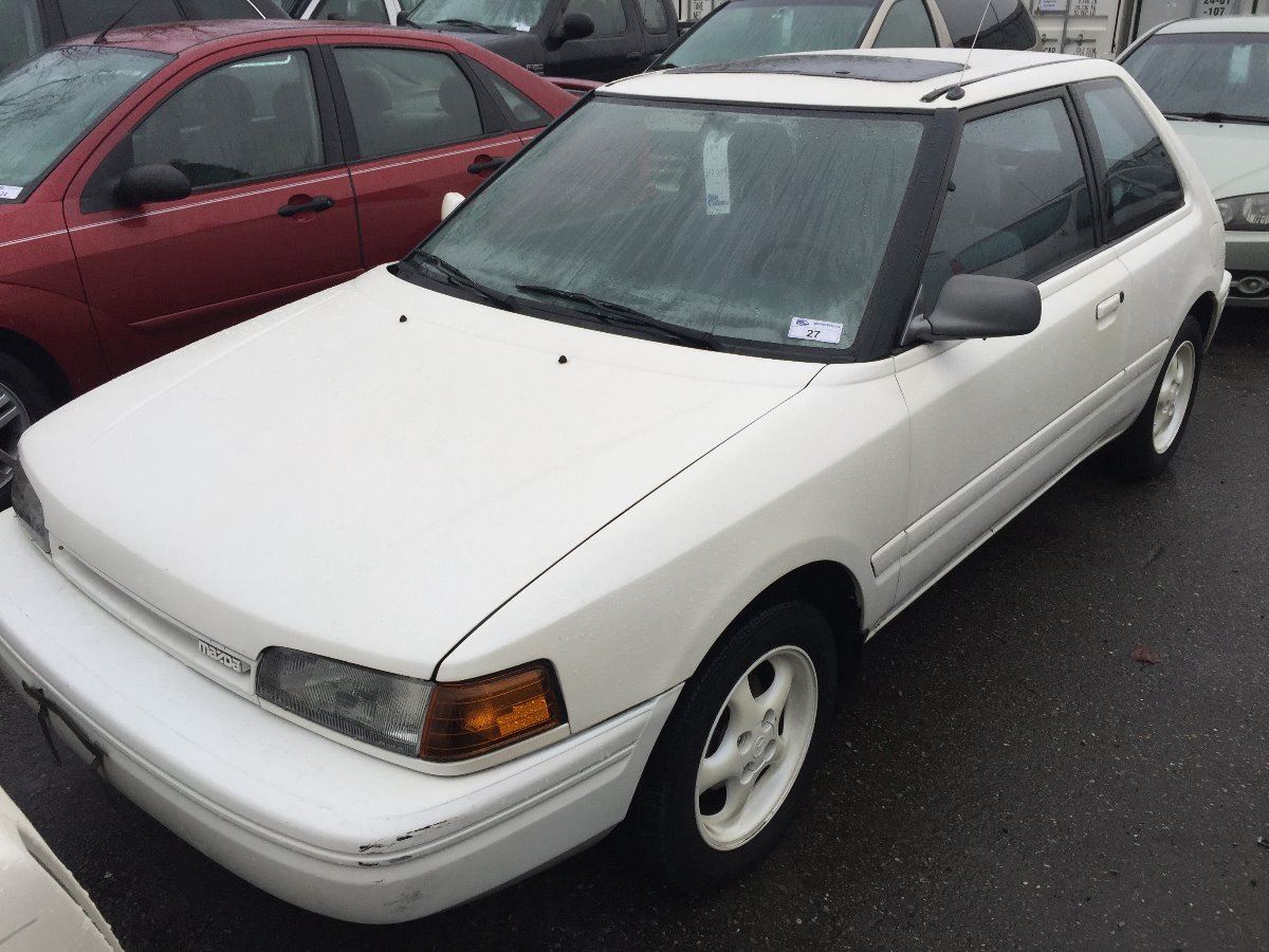 1991 Mazda 323 2 Door Hatchback White Vin