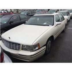 1997 CADILLAC DEVILLE D'ELEGANCE, 4 DOOR SEDAN, WHITE, VIN # 1G6KE54Y8VU295262