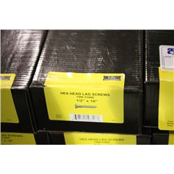 PALLET OF GRIP RITE 1/2 X 10" HEX HEAD LAG SCREWS (71 BOXES)