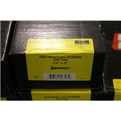 PALLET OF GRIP RITE 1/2 X 8" HEX HEAD LAG SCREWS (76 BOXES)