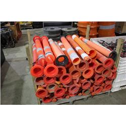 PALLET OF TRAFFIC CONES WITH BASES