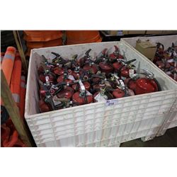 BIN OF ASSORTED FIRE EXTINGUISHERS (BIN NOT INCLUDED)