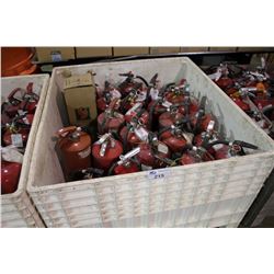 BIN OF ASSORTED FIRE EXTINGUISHERS (BIN NOT INCLUDED)