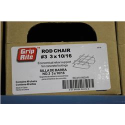 LOT OF GRIP RITE #3 3 X 10/16 ROD CHAIR (17 BOXES)