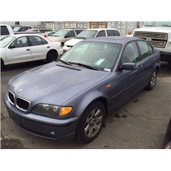 2002 BMW 325 XL, 4 DOOR SEDAN, BLUE, VIN # WBAEU33442PF64027