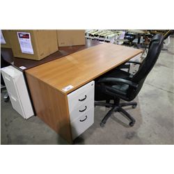 CHERRY DOUBLE PEDESTAL DESK