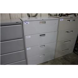 GREY 4 DRAWER LATERAL FILE CABINET