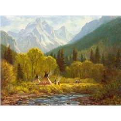 Gary Kapp | b. 1942 NWR | Blackfoot in the Rockies