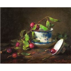 Jie-Wei Zhou | b. 1962 | Crimson and Cobalt