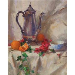 Romel De La Torre | b. 1963 | Oranges and Silver